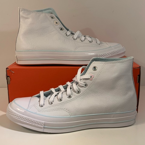 ⚪[NEW] CONVERSE CHUCK TAYLOR ALL STAR 70 HI WHITE OUT LEATHER MENS SHOES SIZE 9⚪ - Picture 2 of 8